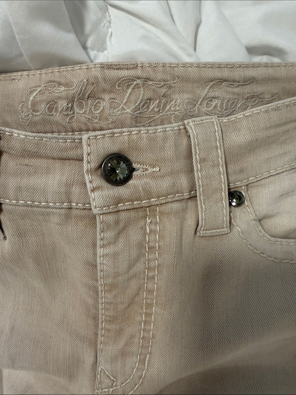 Cambio Beige Stretch Jeans - Classic Slim Fit - Picture 5 of 7